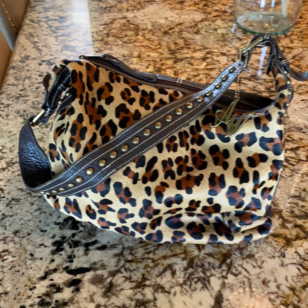 American West Handbag Leopard Print